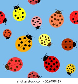 Seamless the ladybugs.