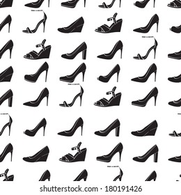 Set Vector Silhouettes Female Shoes Heels Stock Vector (Royalty Free ...