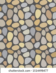 Seamless laid stone pattern in natural tones. Vector illustration.