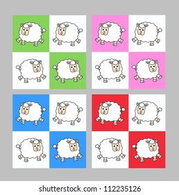 seamless lamb pattern