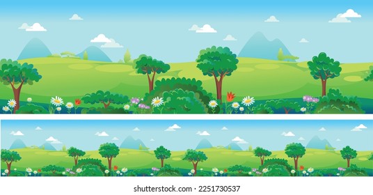 Paisaje sin problemas para el fondo del juego