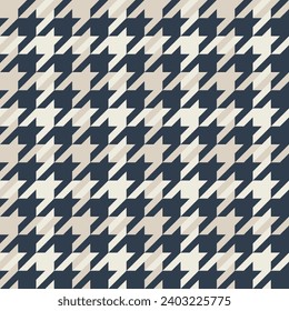 Seamless a large checked pattern with notched corners suggestive of a canine tooth. Colored oblique texture. A houndstooth jacket. Used in cloth for jackets and suits curtain. Vector. 