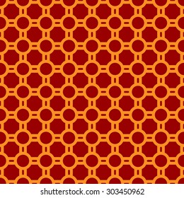 Seamless Lattice Pattern of Oriental Style.