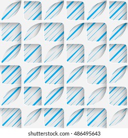 Seamless Lattice Pattern. Vector Abstract Modern Design. White and Blue  Geometric Background.