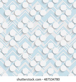 Seamless Lattice Pattern. Vector Abstract Modern Design. White and Blue  Geometric Background. 