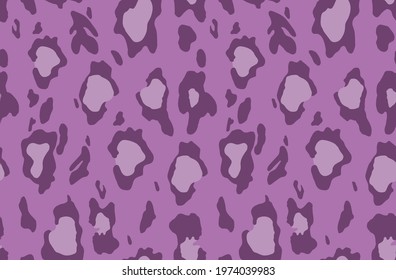 Seamless lavender coloured leopard fur pattern