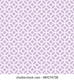 Seamless lavender purple arabic round pattern vector