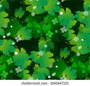 Seamless  leaf background for invitation greeting template of Summer. Bright tropical background with jungle plants. Exotic pattern with tropical leaves. Vector illustration.