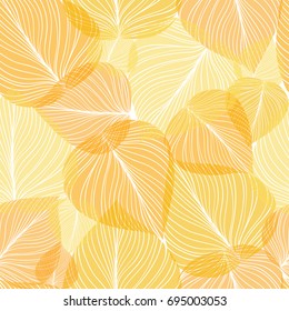 Seamless leaf background, vector illustration.