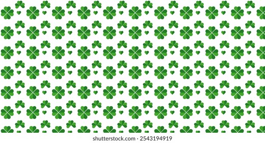 seamless leaf clover background red and green. doodle leave background pattern  vector. leaves pattern wallpaper.