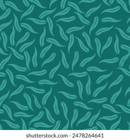 seamless leaf cute flower vector pattern.