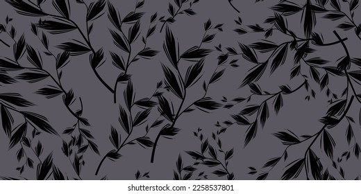 Seamless leaf fabric prints. Vector illustration