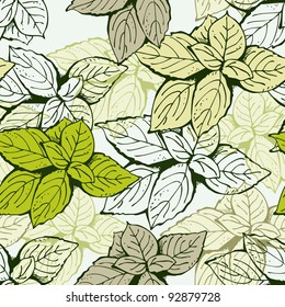 Seamless leaf floral pattern