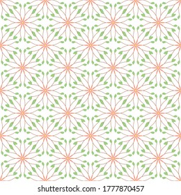 Seamless leaf flower pattern for textile or web design
