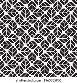 Seamless leaf geometric pattern background wallpaper