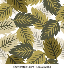 Seamless leaf leaves texture pattern. Stylish repeating texture. Trendy. Botanical.