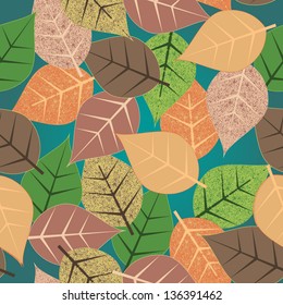 A seamless leaf pattern.