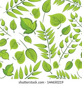 Seamless leaf pattern.
