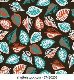 A seamless leaf pattern.