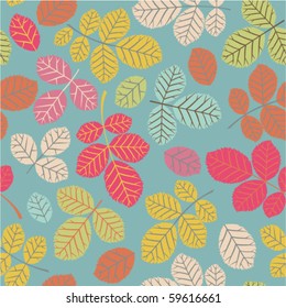 Seamless leaf pattern.