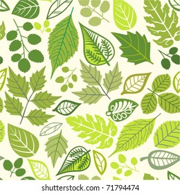 A seamless leaf pattern.