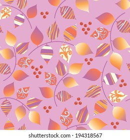 Seamless leaf pattern. Autumn background.