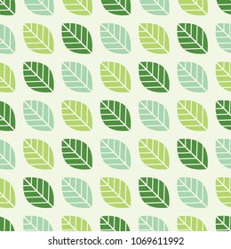 Seamless leaf pattern background