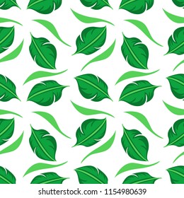 Seamless leaf pattern background