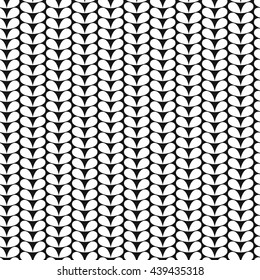 Seamless leaf pattern in black and white