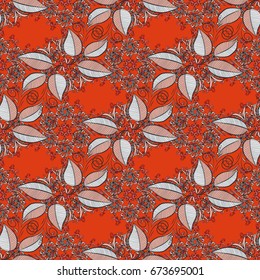 Seamless leaf pattern can be used for wallpaper, website background, wrapping paper, invitation, flyer, banner or website. Hand drawn Vector illustration. Of doodle elements.
