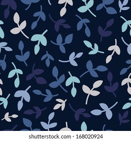 Seamless leaf pattern in cute colors