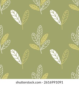 Seamless leaf pattern design for all types of fabrics and print or wallpaper	