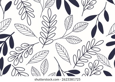 Diseño de patrón de hojas sin costuras para todo tipo de telas e impresión o Fondo de pantalla	