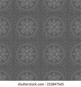 Seamless leaf pattern design with background dark gray