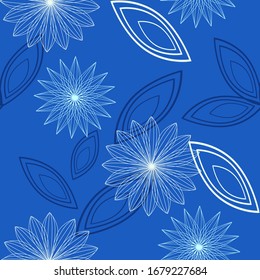 Seamless leaf pattern. Floral stylish background. Vector background.