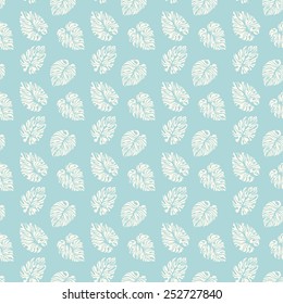 Seamless leaf pattern. Floral stylish background.
