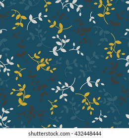Seamless leaf pattern, floral stylish background, seamless pattern can be used for wallpaper, pattern fills, web page background, surface textures.