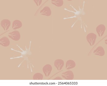 Seamless leaf pattern, mocha mousse tone