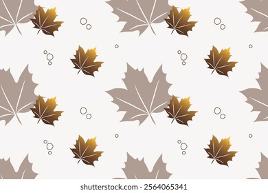 Seamless leaf pattern, mocha mousse tone