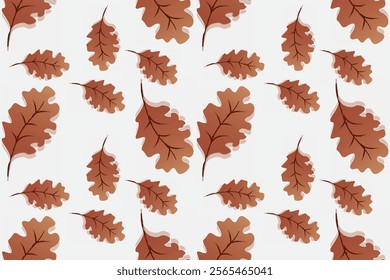 Seamless leaf pattern, mocha mousse tone