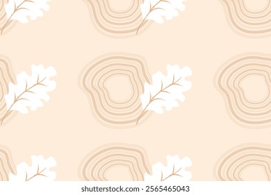 Seamless leaf pattern, mocha mousse tone