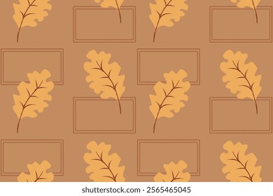 Seamless leaf pattern, mocha mousse tone