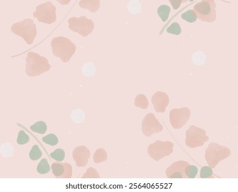 Seamless leaf pattern, pink tone.