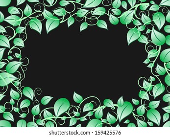 Seamless leaf pattern. Place for your text.