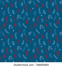 Seamless leaf pattern. Small green leaves on a white background for textiles, fabric, cotton fabric, cover, wallpaper, stamp, gift wrap, postcard.
