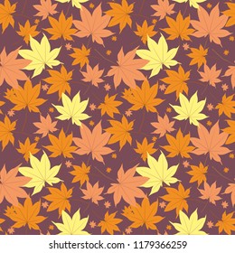 Seamless leaf pattern. Small white leaves on a black background for textiles, fabric, cotton fabric, cover, wallpaper, stamp, gift wrap, postcard.