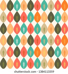 Seamless leaf pattern that can be used to print curtain prints.