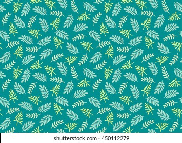 Seamless leaf pattern. Tropical pattern. White background. Cute pattern with leaf. 