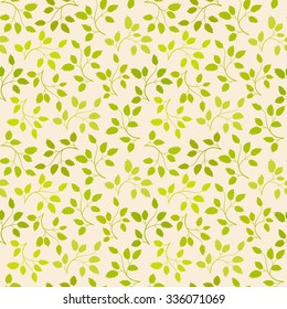 Seamless leaf pattern. Vector background