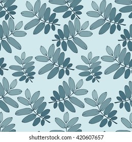 Seamless leaf pattern. Vector illustration.